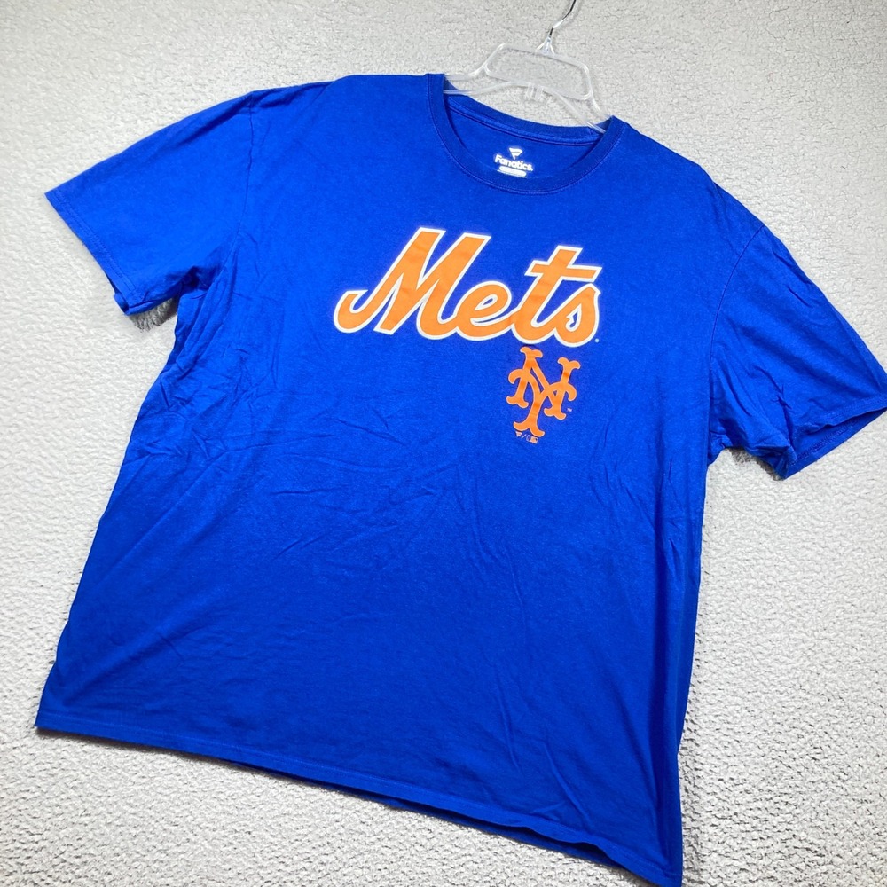 New York Mets T-Shirt Mens 2XL Blue MLB Graphic Short Sleeve Tee Fanatics - Picture 2 of 8